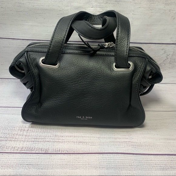 rag & bone Handbags - Rag and Bone New York Small Saga Satchel Black Cowhide Leather Purse Handbag